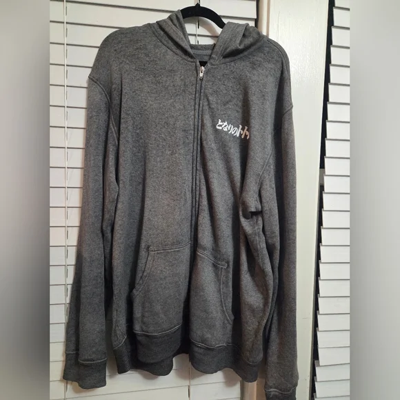 Bioworld My Neighbor Tortoro Gray and White Hoodie GUC Size 2X - Picture 5 of 15